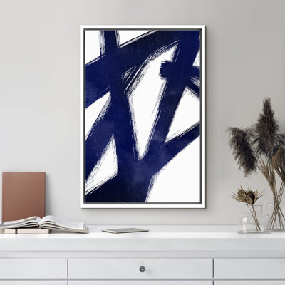 «Marine Blue Grunge Paint Stroke Landscape Woodland» sur