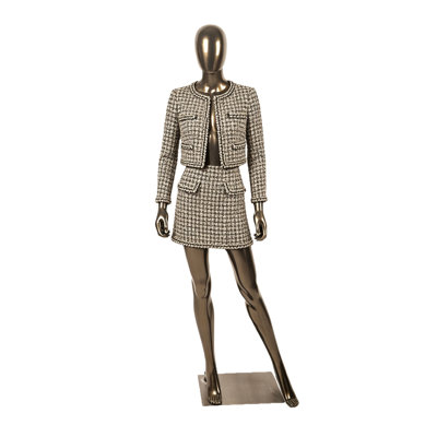 Female Full Body Mannequin, Realistic Male Mannequin with Stand, Adjustable & Detachable Dress Form for Retail Clothing Display, Tailoring, Fashion Shows (Gold)