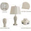 Lampe de table en résine Wellersburg USB