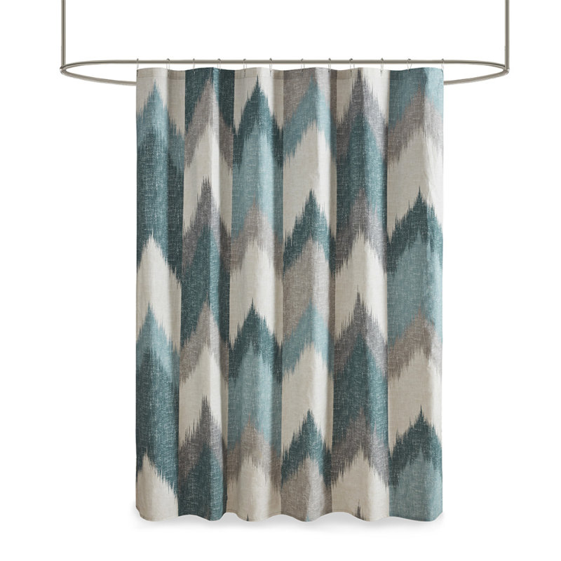 Rideau de douche en coton, Turquoise