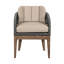 Fauteuil de patio Atwells Hareton en bois d'eucalyptus avec corde grise et coussins en oléfine taupe