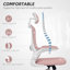 Chaise de bureau ergonomique, chaise de bureau avec support lombaire, vert clair-837857971-837857982