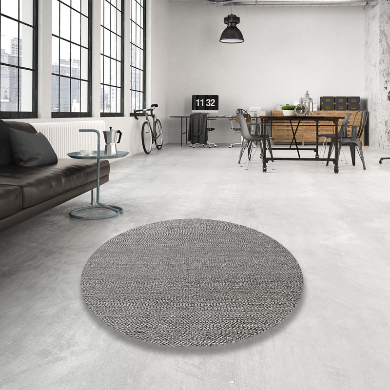 Tapis oriental gris, Rond 8 pi