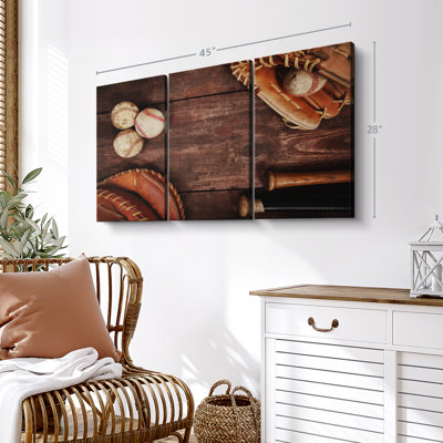 «Baseball rétro» sur toile