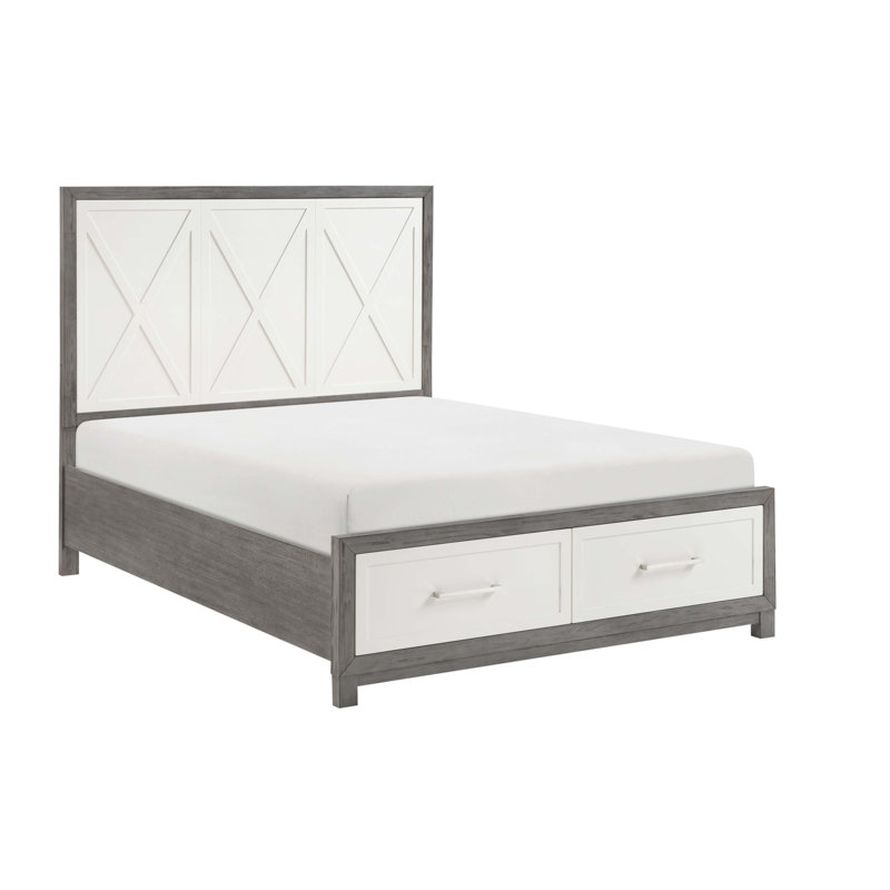 Lit plateforme pratique avec rangement au pied de lit pour un sommeil confortable et une utilisation efficace de l'espace, idéal pour l'organisation de la chambre à coucher