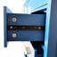 Base de meuble-lavabo bleu 42 po, 2 portes doubles à fermeture douce et 9 tiroirs lisses avec glissières