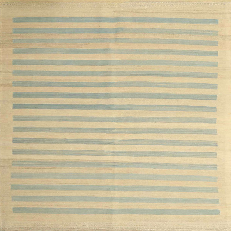 Tapis en vert clair/gris clair contemporain, Carré 4 pi