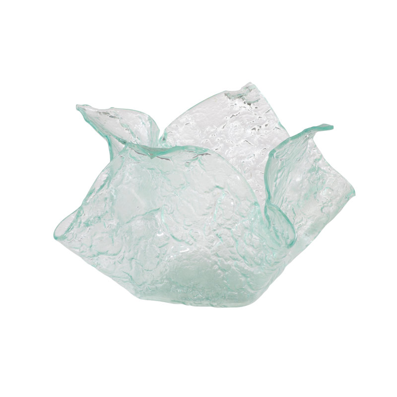 Bubble Glass Decorative Bowl, 10" H x 16" W x 16" D