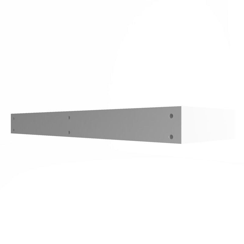 Pyramid 60" Rectangular Solid Surface Wall Mount Bathroom Sink and LED Mirror Combo, White