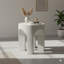 Table d'appoint / table d'appoint ronde d'extérieur MGO, servant de table d'appoint de salon, en blanc antique.