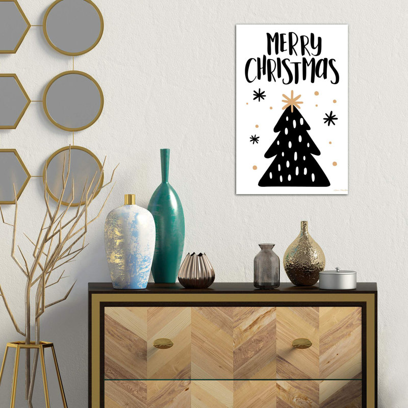 Merry Christmas Tree by Seven Trees Design - Wrapped Canvas Print, 152.5 cm H x 101.5 cm W