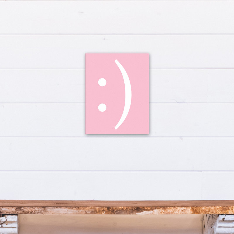 Art sur toile émoticône Busch, H 14 po x l 11 po x P 1,25 po, Rose