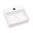 White Ceramic Wall Mount Bathroom Sink With Single Faucet Hole, Stain , Modern Style, More Usable Space, Installation Instructions Provided 13.6X11.6 Inch Rectangle Mounted Sink, Low Water