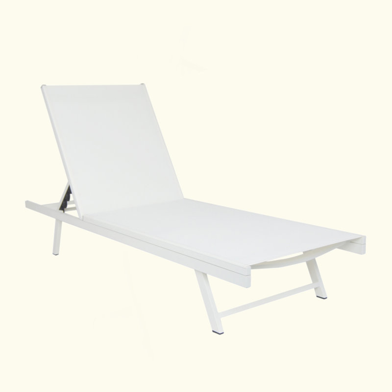 Outdoor Exquisite Set Of Adjustable Chaise Lounges For Ultimate Relaxation, 2Pcs, White