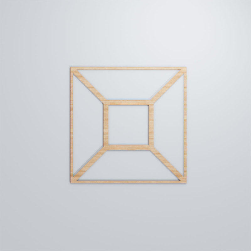 Panneaux muraux décoratifs en bois Marion, Aulne, H 11 3/8 po x l 11 3/8 po x P 3/8 po