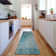 Premium Machine Washable Cerrito AMF562 Teal Rug