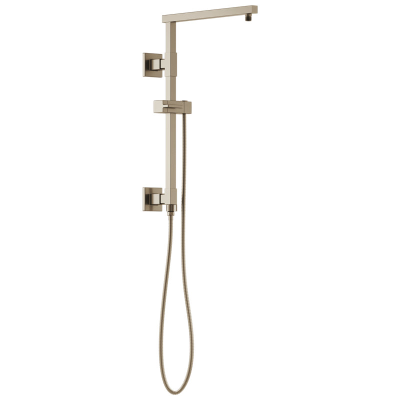 Essential™ Euro Square Shower Column, Brushed Nickel
