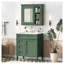 Meuble-lavabo moderne de 30 po avec lavabo supérieur, armoire de rangement en bois massif et panneau de fibres à densité moyenne, conforme TSCA Titre VI