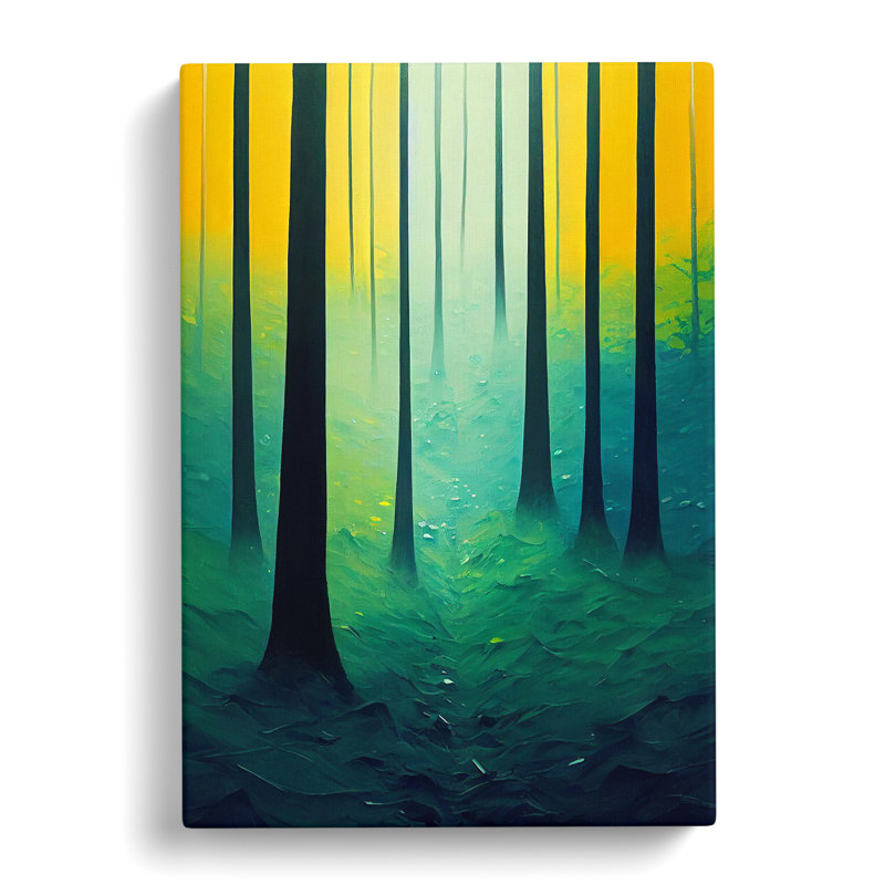 Vivacious Forest - Wall Art, 60cm H x 40cm W, Wrapped Canvas, No Matte