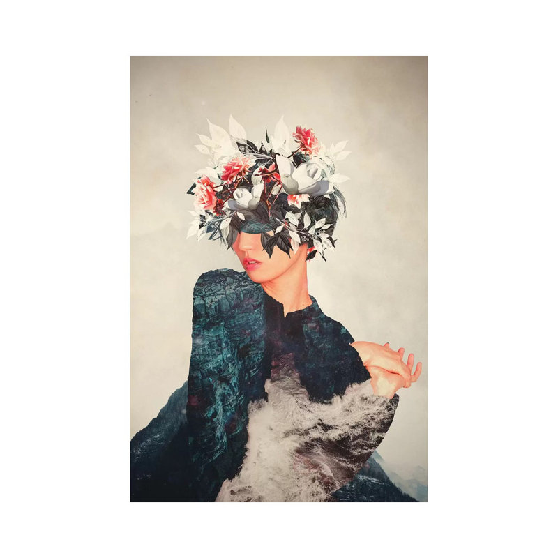 «Kumiko» par Frank Moth - reproduction imprimée, Pas de tapis, Toile tendue, H 12 po x l 8 po x P 0,75 po