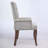 Upholstered Chenille Fabric Accent Dining Chair with Curved Solid Wood Legs-1309245759