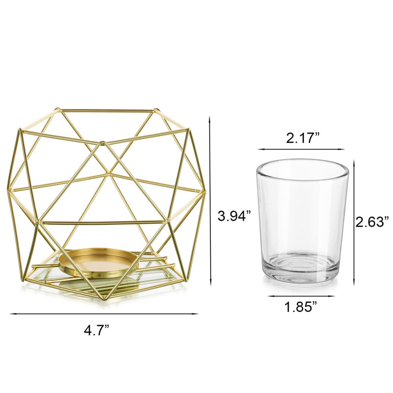 4'' H Metal Tabletop Votive Holder
