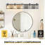 Franchelle Farmhouse Vanity Lighting, Black Wall Sconce With Clear-Seeded Glass Shades, Moisture-Resistant Iron Back Panel-85375811