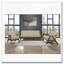 Chaise d'appoint d'inspiration rétro avec finition noyer