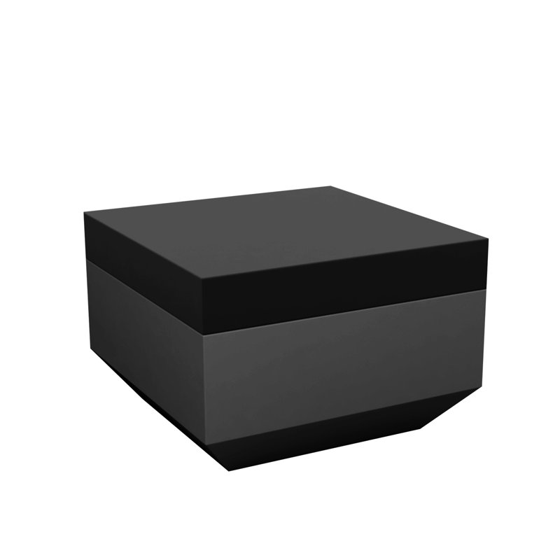 Vela - Resin Ottoman - 23.5"x23.5" - Basic, Anthracite