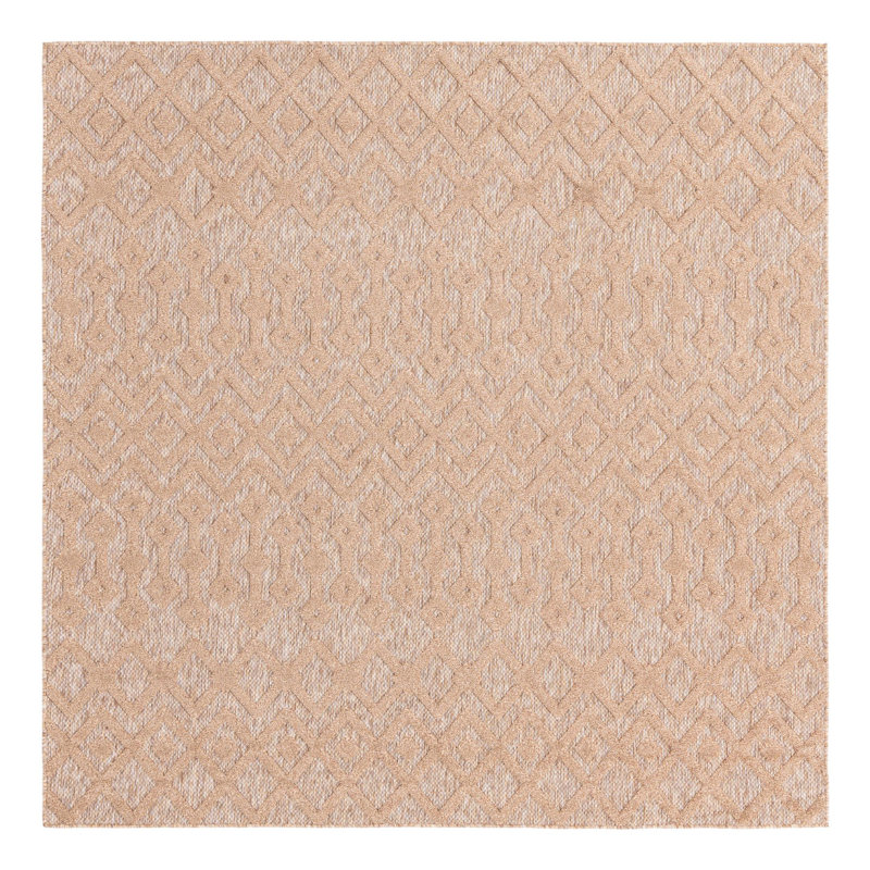 Groce Geometric Indoor / Outdoor Rug, Square 7'10"
