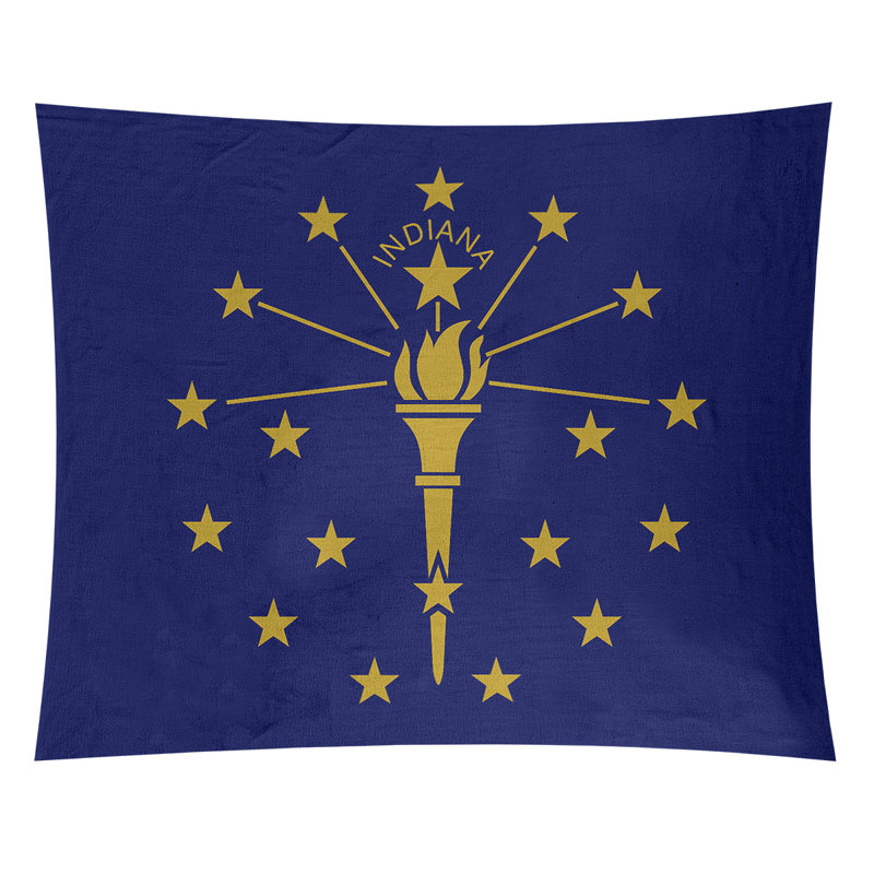 Tapisserie de drapeau indiana Enrik, H 27,5 po x l 37,5 po, Intérieur