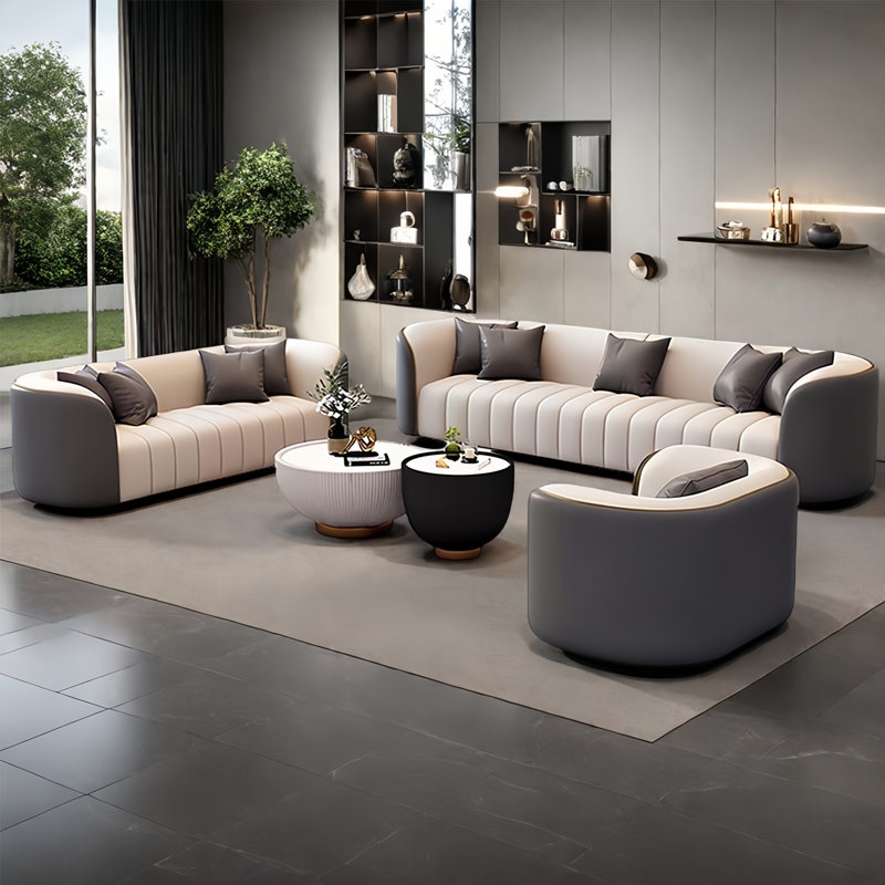 Canapé modulaire en similicuir 4 pièces