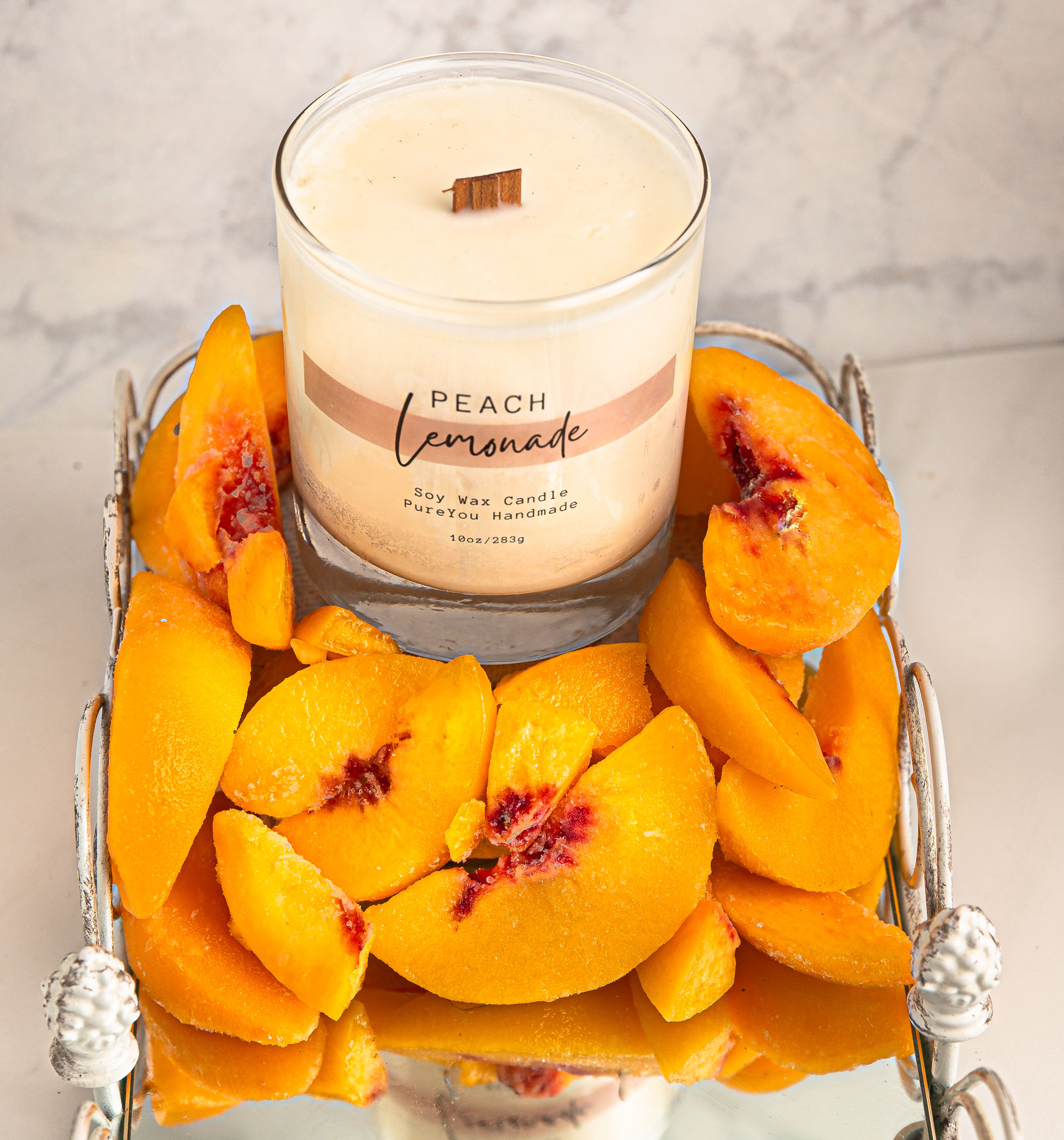 PureYou Handmade Peach Lemonade Scented Jar Candle Wayfair