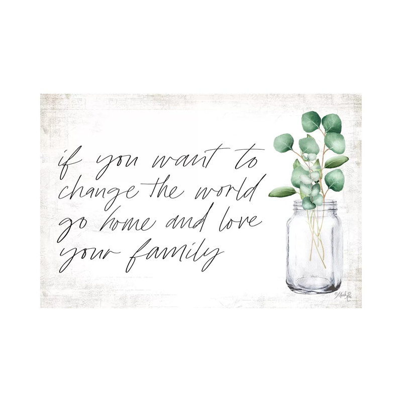 Love Your Family 1 Piece Wrapped Canvas Wall Art, 20.32 cm H x 30.48 cm W