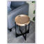 Table-plateau 15 x 15 x 22 po avec base géométrique noire