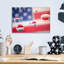  «Oil and Water 08» par Gordon Semmens, art mural en verre acrylique, 16 po x 12 po