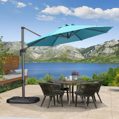 Parasol extérieur en porte-à-faux en aluminium PURPLE LEAF