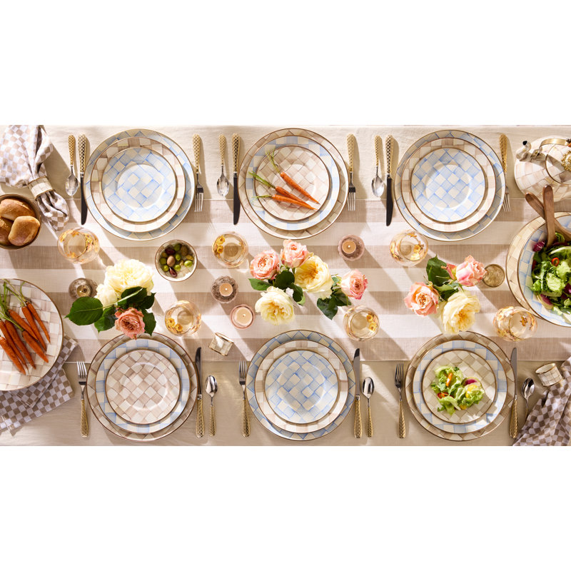 Sky Check Salad/Dessert Plate