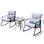 Fauteuil à bascule gris moyen avec fauteuil et coussin solide-1377138921