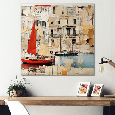 Rétro collage de Venise - art mural de Venise