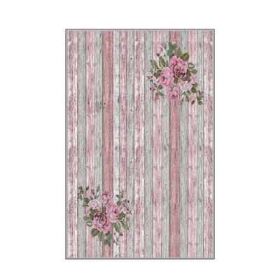 Stylish Hall Carpet (3.3 x 6.6 ft), 100% Polyester, 0.3 in Pile Height | Antibacterial, Non-Slip PVC Felt Dot Underside | Machine Washable, 3D Digital Print, Durable & Easy to Clean | Perfect for Entryway & Living Areas