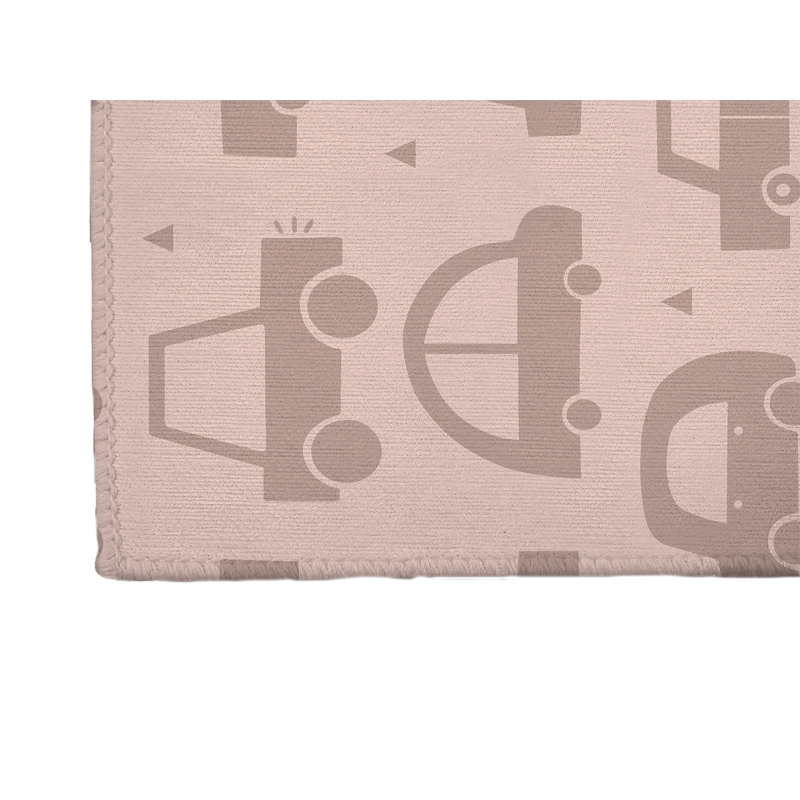 Driveway Colorized Kids Play Mat, Pink, Rectangle 3' x 5'
