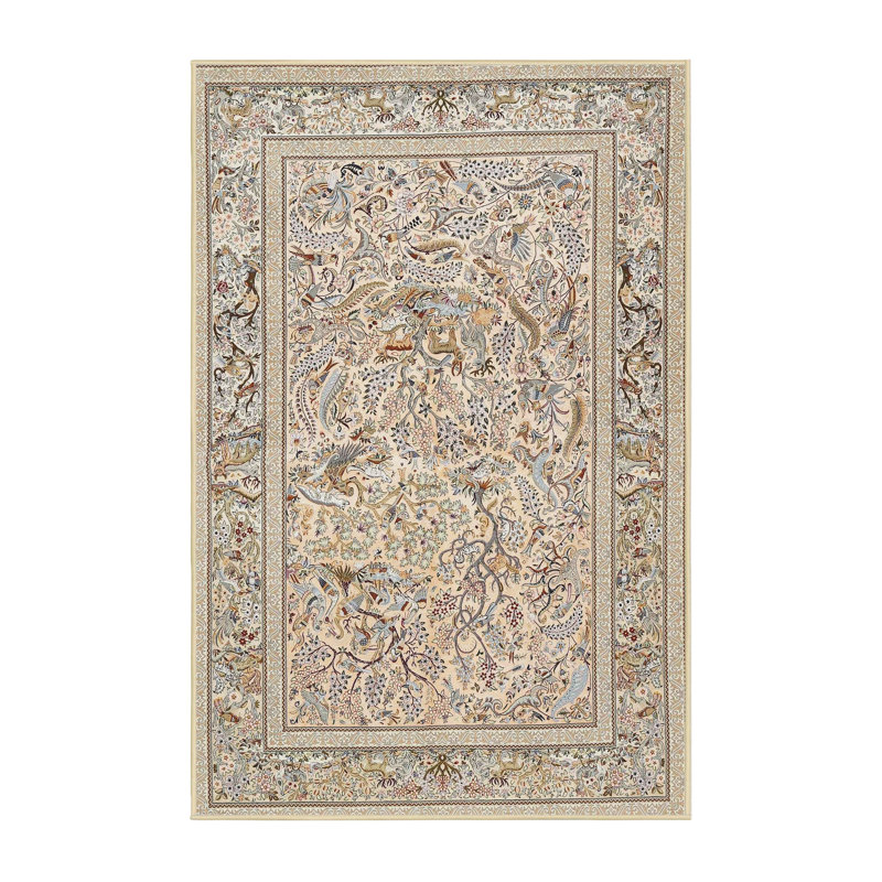 Tapis beige / brun / bleu, Rectangle 8 pi x 10 pi