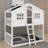 Twin Over Twin House Bunk Bed With Ladder-895721112