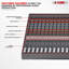 Console de mixage Bluetooth à 5 canaux avec table de mixage audio à 5 canaux et console USB avec effet DSP 99