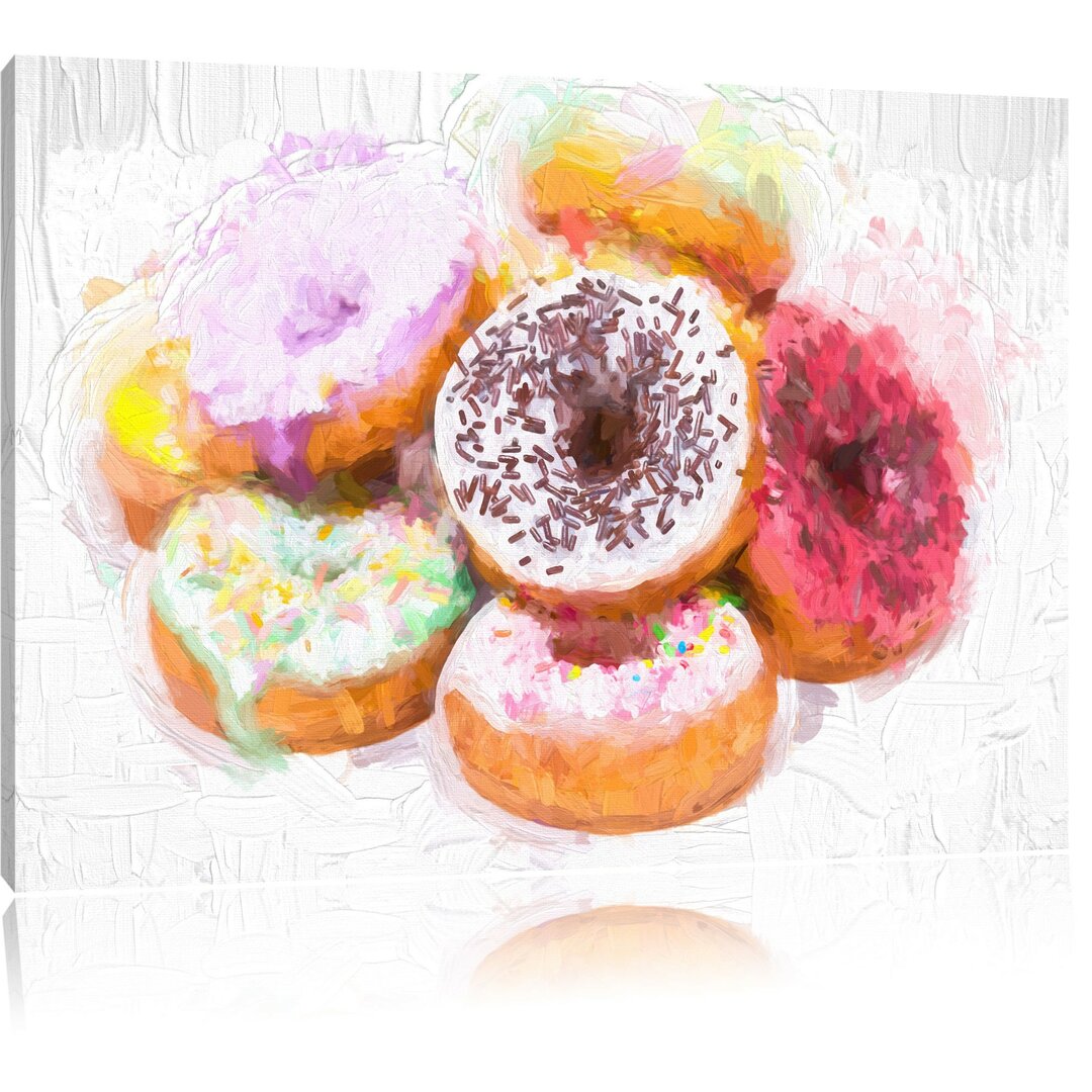 Leinwandbild Bunte Donuts