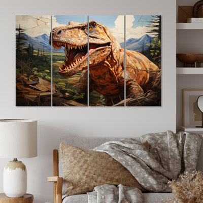 Dinosaur Prehistoric Legacy Pastoral II Animals Wall Decor on Metal