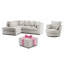 4 Seater Corduroy Sofa & Chaise-135004203-137139945