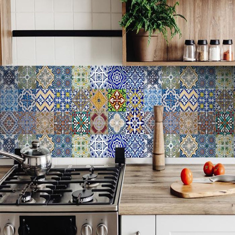 Carrelage mosaïque auto-adhésif en vinyle Randy, H 4 po x l 4 po x P 0,1 po