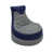Similicuir gris / bleu marine